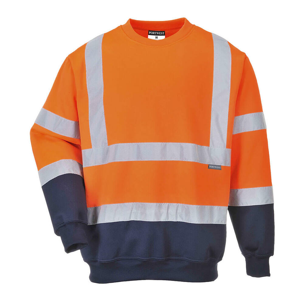 Dwukolorowa bluza ostrzegawcza, kolor pomarańczowy/granat, rozmiar 4XL 1