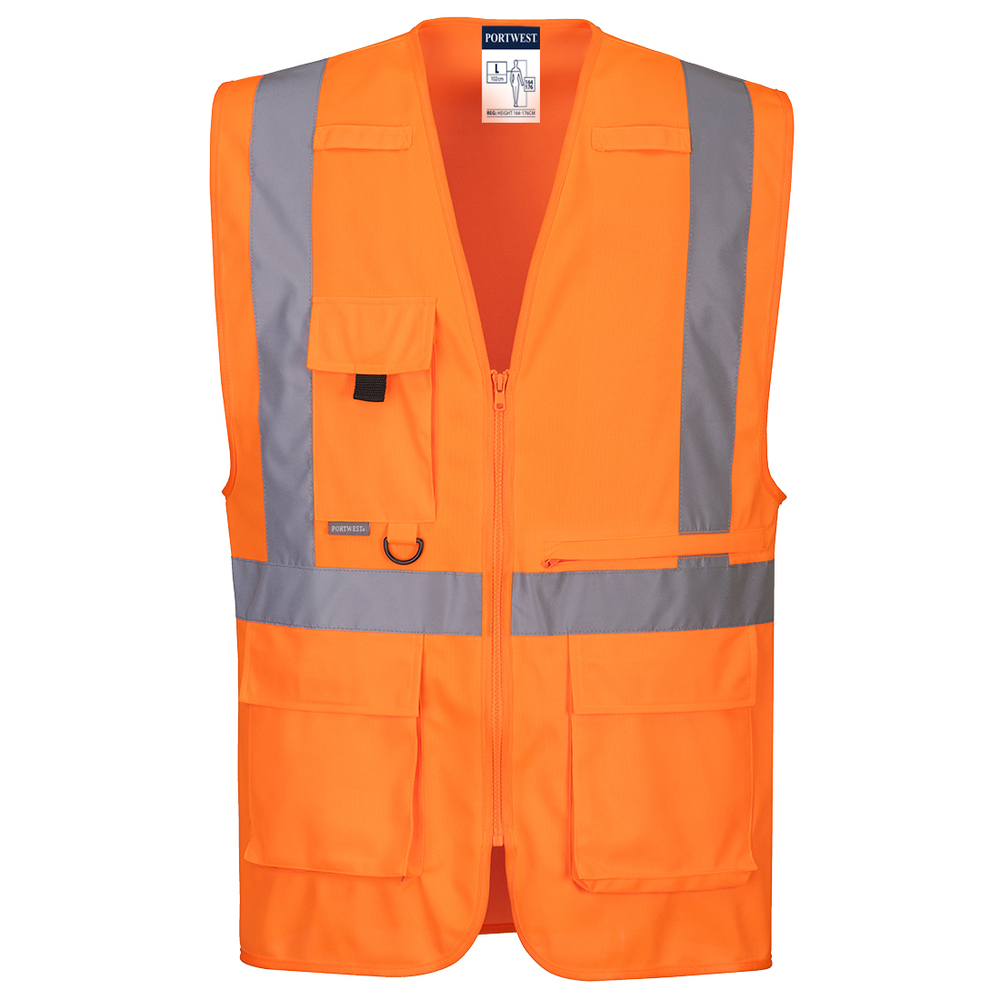 Kamizelka Hi-Vis Executive z kieszenią na tablet, kolor pomarańczowy, rozmiar 4XL 1