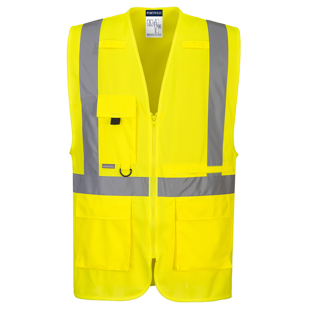 Kamizelka Hi-Vis Executive z kieszenią na tablet, kolor żółty, rozmiar XXL 1