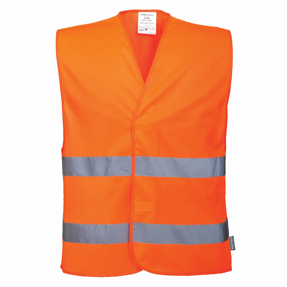 Kamizelka ostrzegawcza z dwoma taśmami poziomymi pomarańczowa rozmiar XXL/3XL Portwest C474ORRXX/3X 1