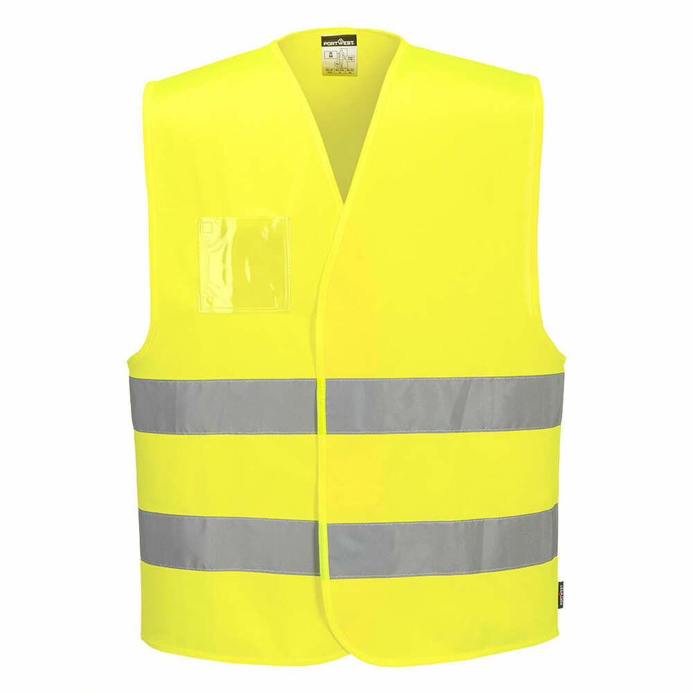 Kamizelka ostrzegawcza z podwójnym uchwytem na identyfikator żółta rozmiar L/XL Portwest C475YERL/XL 1