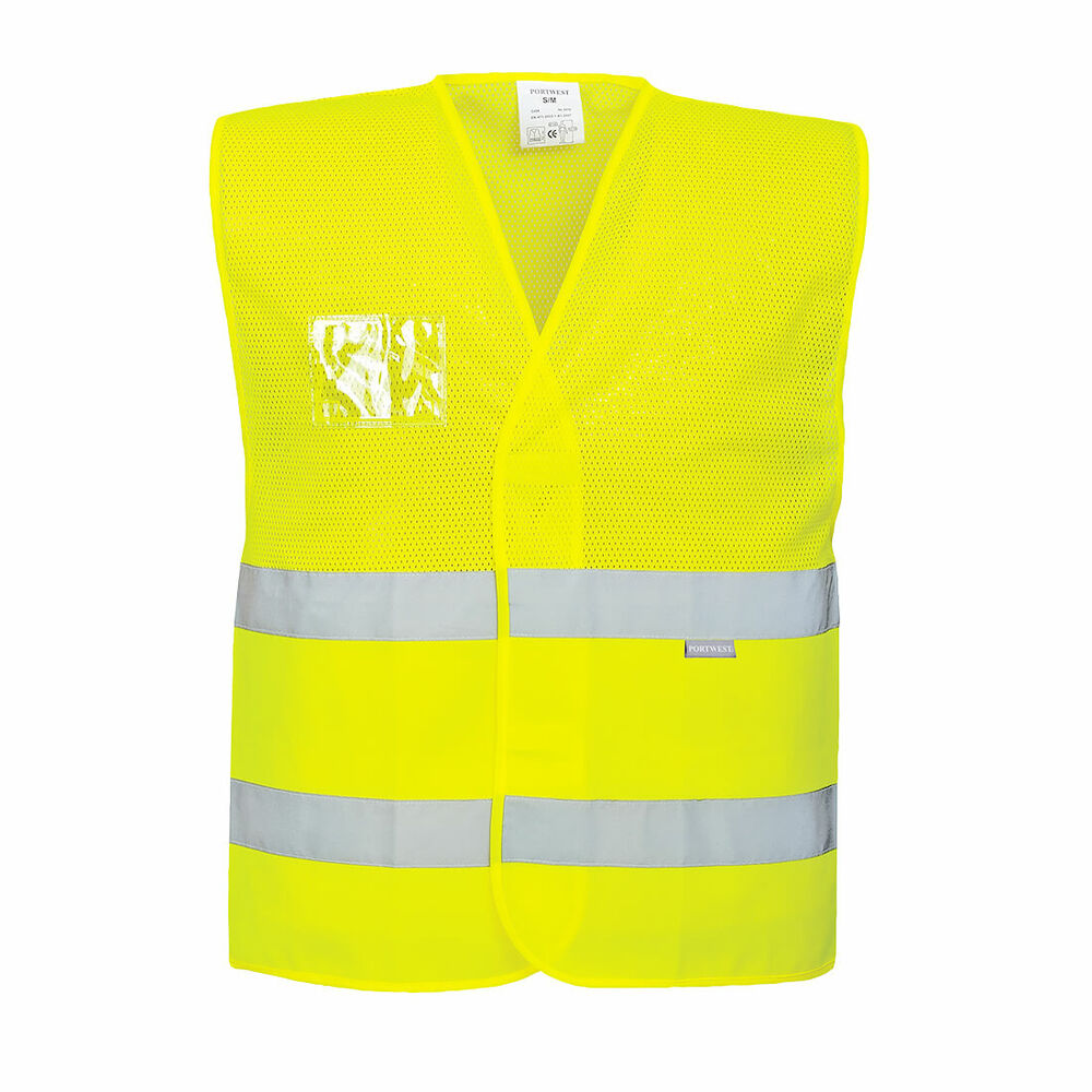 Kamizelka ostrzegawcza do połowy siatkowa żółta rozmiar XXL/3XL Portwest C494YERXX/3X 1