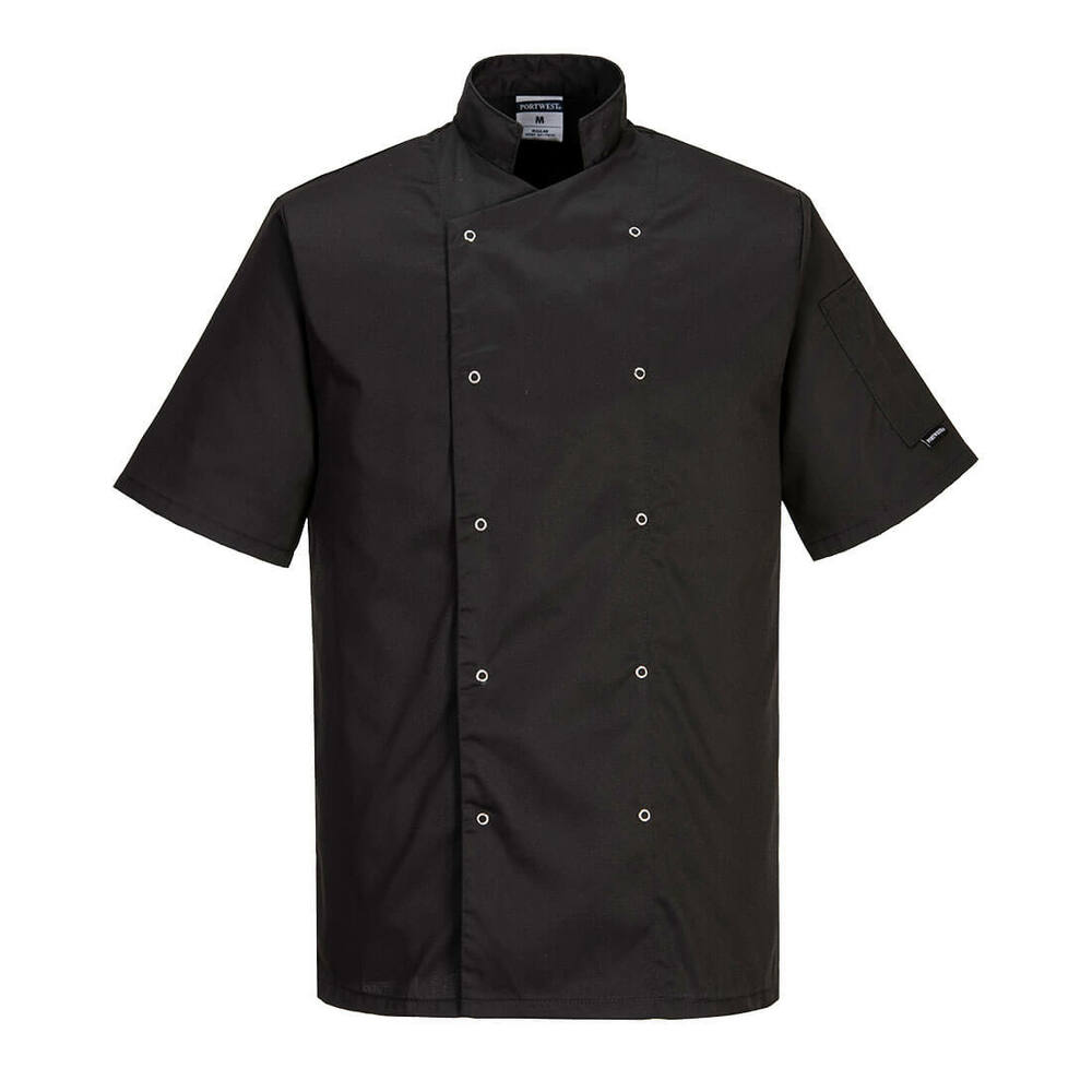 Bluza szefa kuchni Cumbria, kolor czarny, rozmiar L 1