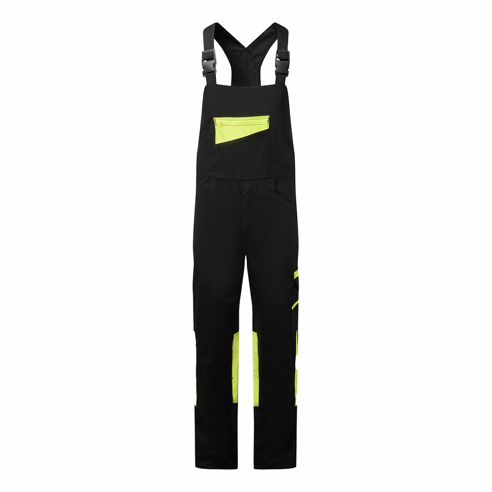 Ogrodniczki WX2 Eco Stretch, kolor czarny/żółty, rozmiar XXXL 1