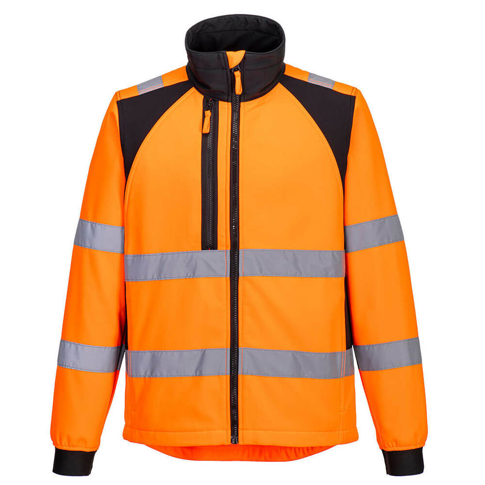 Kurtka ostrzegawcza Softshell WX2 Eco (2L), kolor pomarańczowy/czarny, rozmiar XXL 1