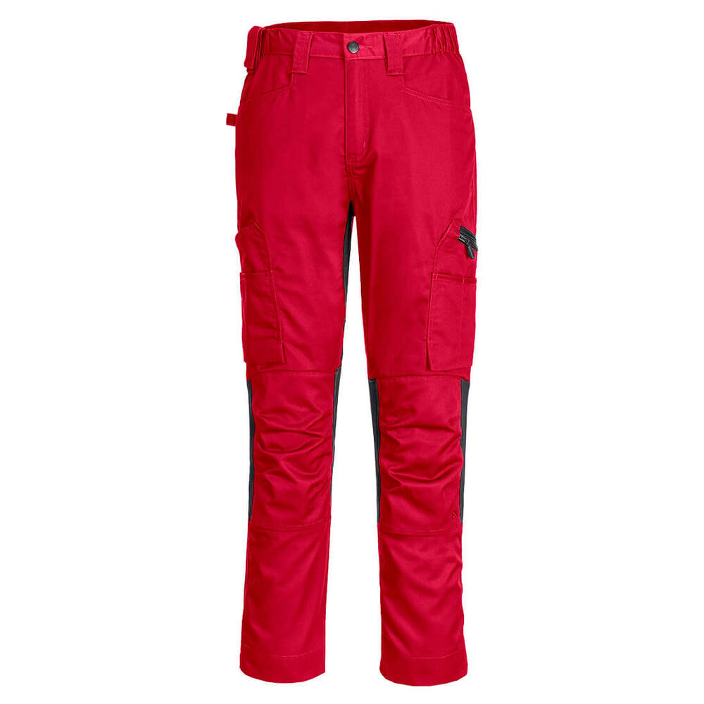 Spodnie robocze WX2 Eco Stretch z panelami wentylacyjnymi, kolor głęboka czerwień, rozmiar 36 1