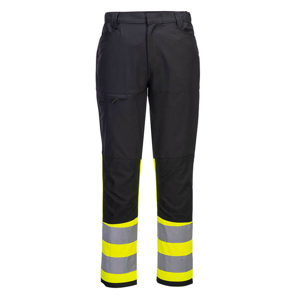 Spodnie robocze serwisowe WX2 Eco Hi-Vis klasy 1, kolor żółty/czarny, rozmiar 28 1
