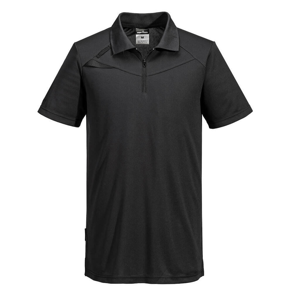 Koszulka Polo DX4, kolor cały czarny, rozmiar S 1