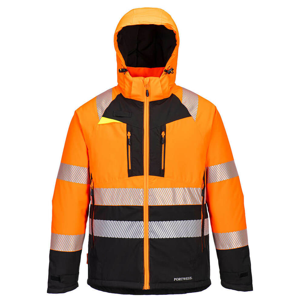 Ostrzegawcza kurtka zimowa DX4 - klasa 2, kolor pomarańczowy/czarny, rozmiar L 1