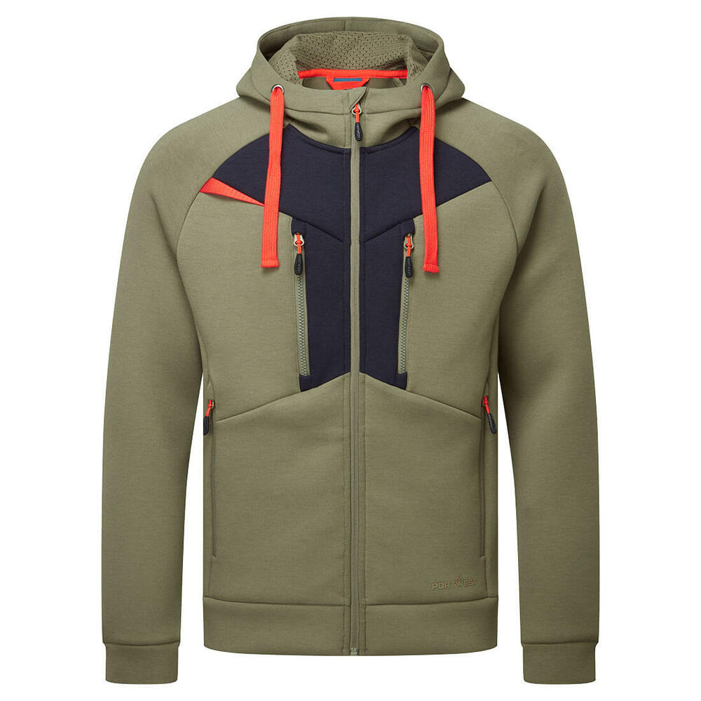 Bluza z kapturem DX4, kolor zielony mech, rozmiar S 1
