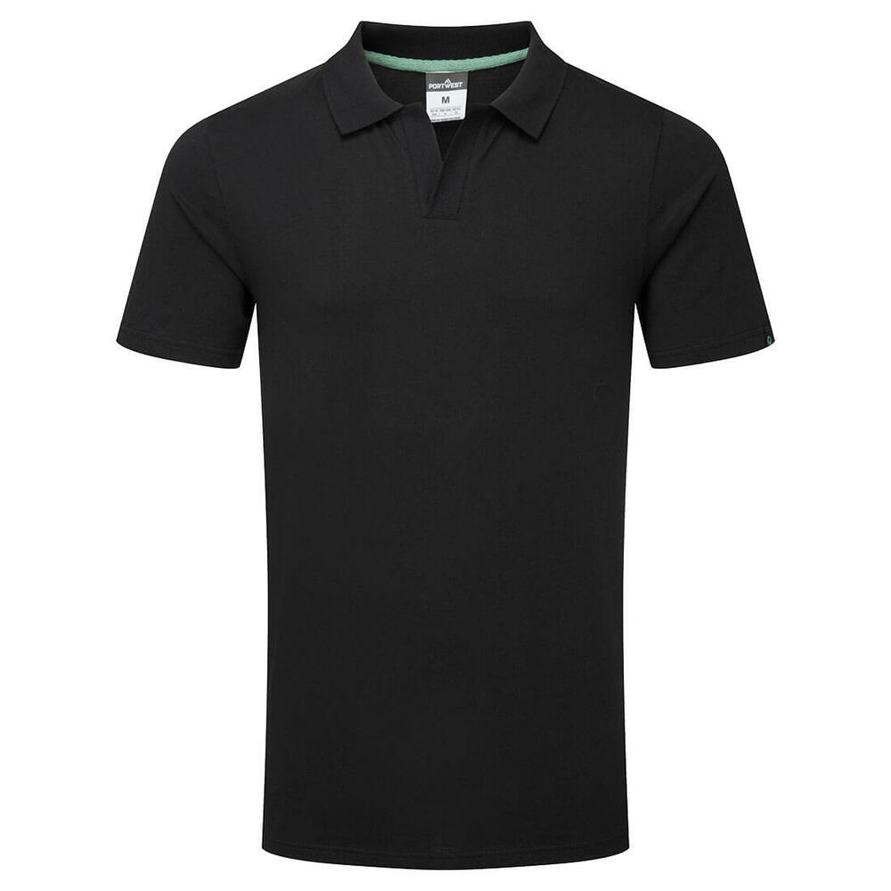 Koszulka polo z bawełny organicznej nadającej się do recyklingu, kolor czarny, rozmiar L 1