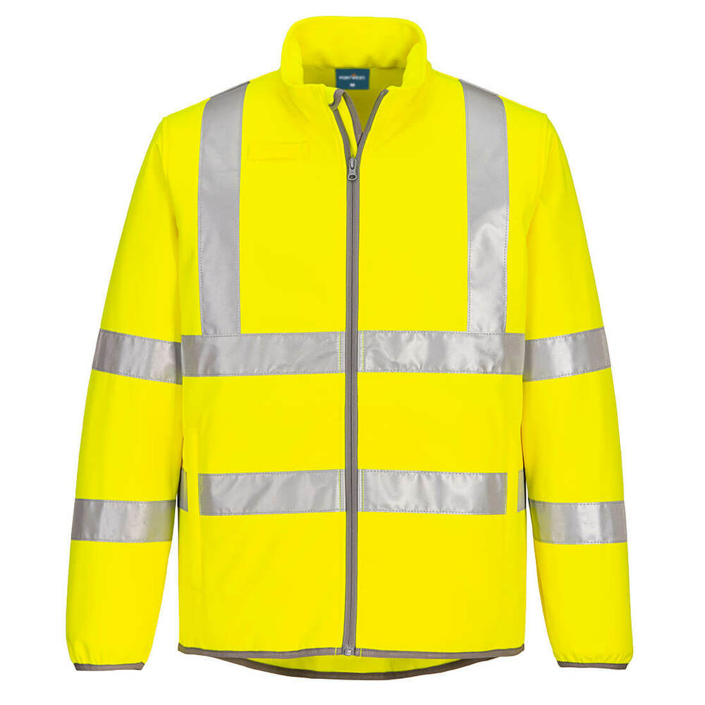 Softshell ostrzegawczy ECO 2L, kolor żółty, rozmiar XXXL 1