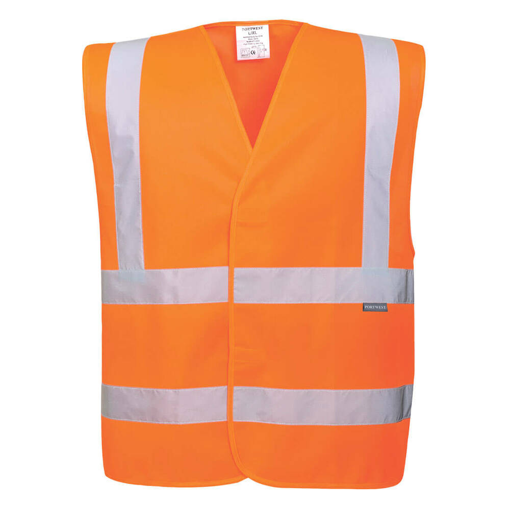 Kamizelka ostrzegawcza Eco pakiet 10szt. pomarańczowa rozmiar 4XL/5XL Portwest EC76ORR4X/5X 1