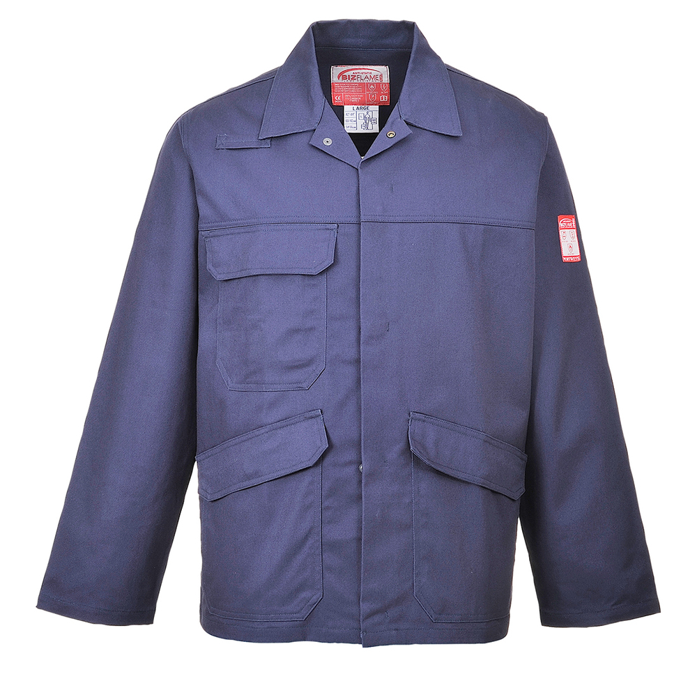 Trudnopalna i antystatyczna bluza Bizflame Work, kolor granatowy, rozmiar XXXL 1