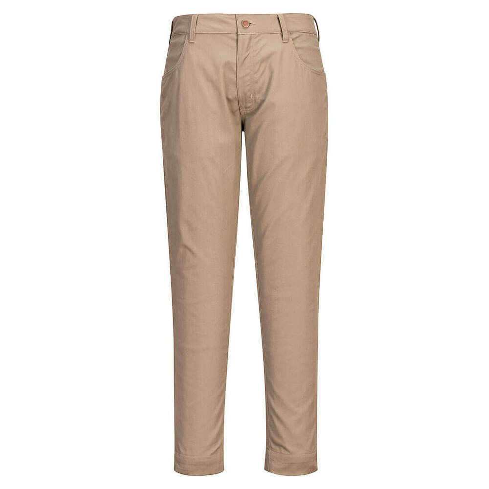Spodnie robocze trudnopalne Bizflame 88/12 Stretch, kolor khaki, rozmiar 30 1