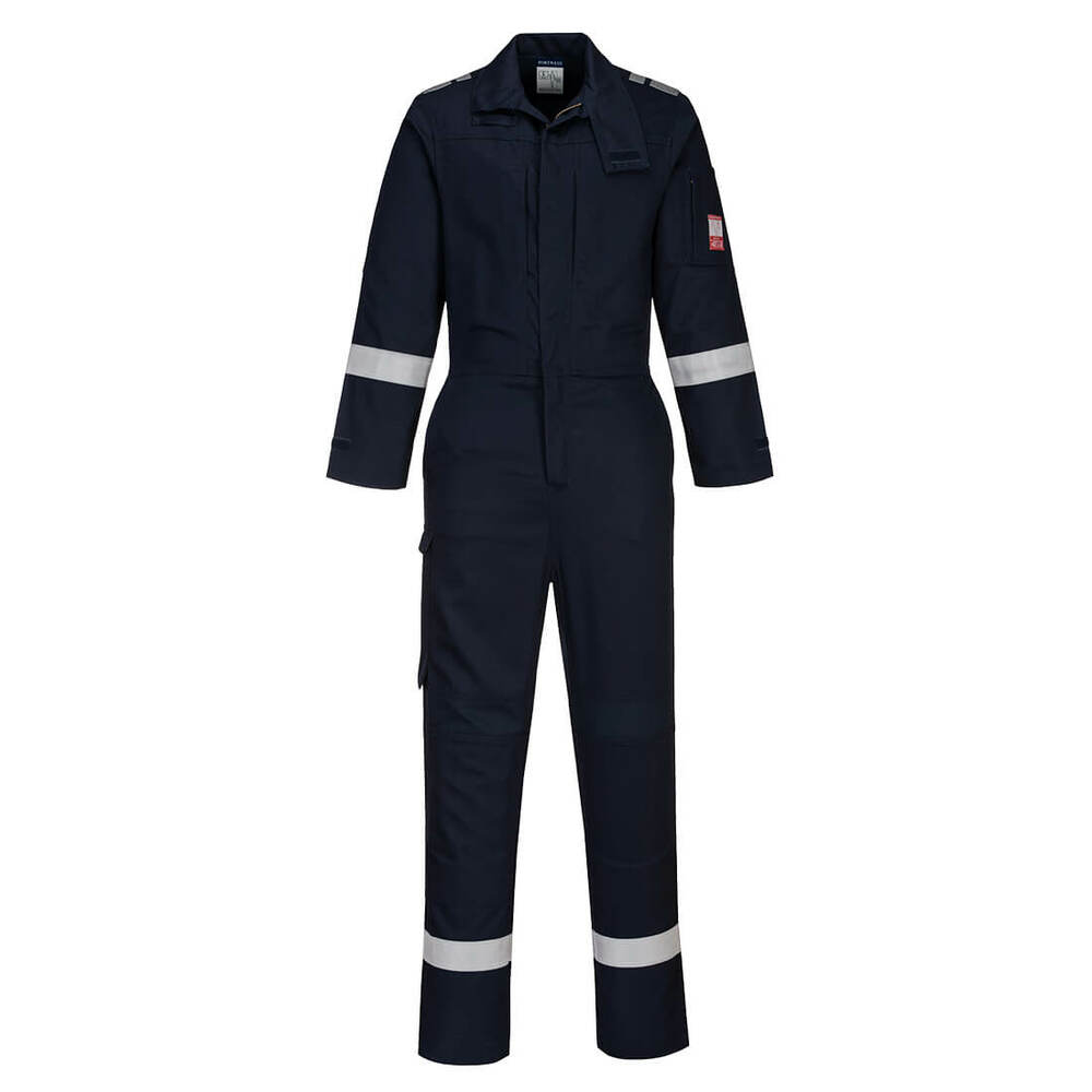 Lekki kombinezon trudnopalny z panelami stretch Bizflame Plus, kolor granatowy, rozmiar XXXL 1