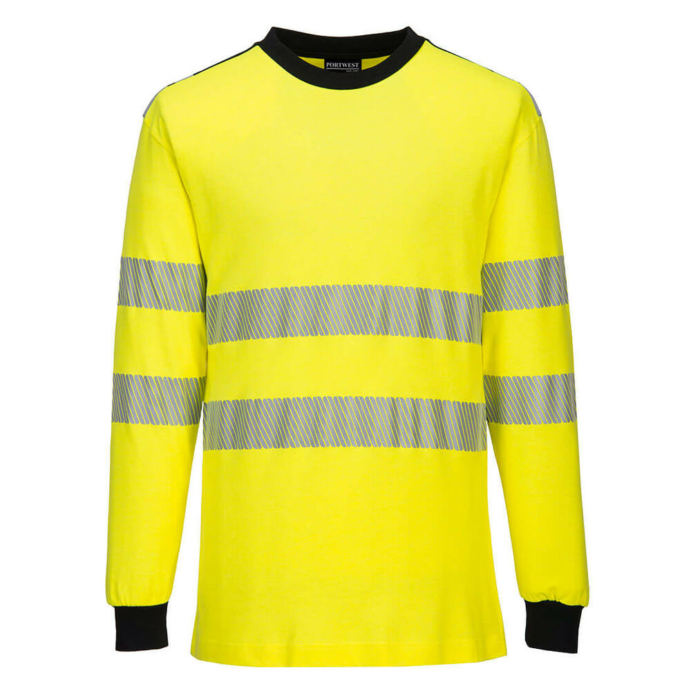 Trudnopalna koszulka multiochronna PW3 Modaflame Knit, kolor żółty/czarny, rozmiar M 1
