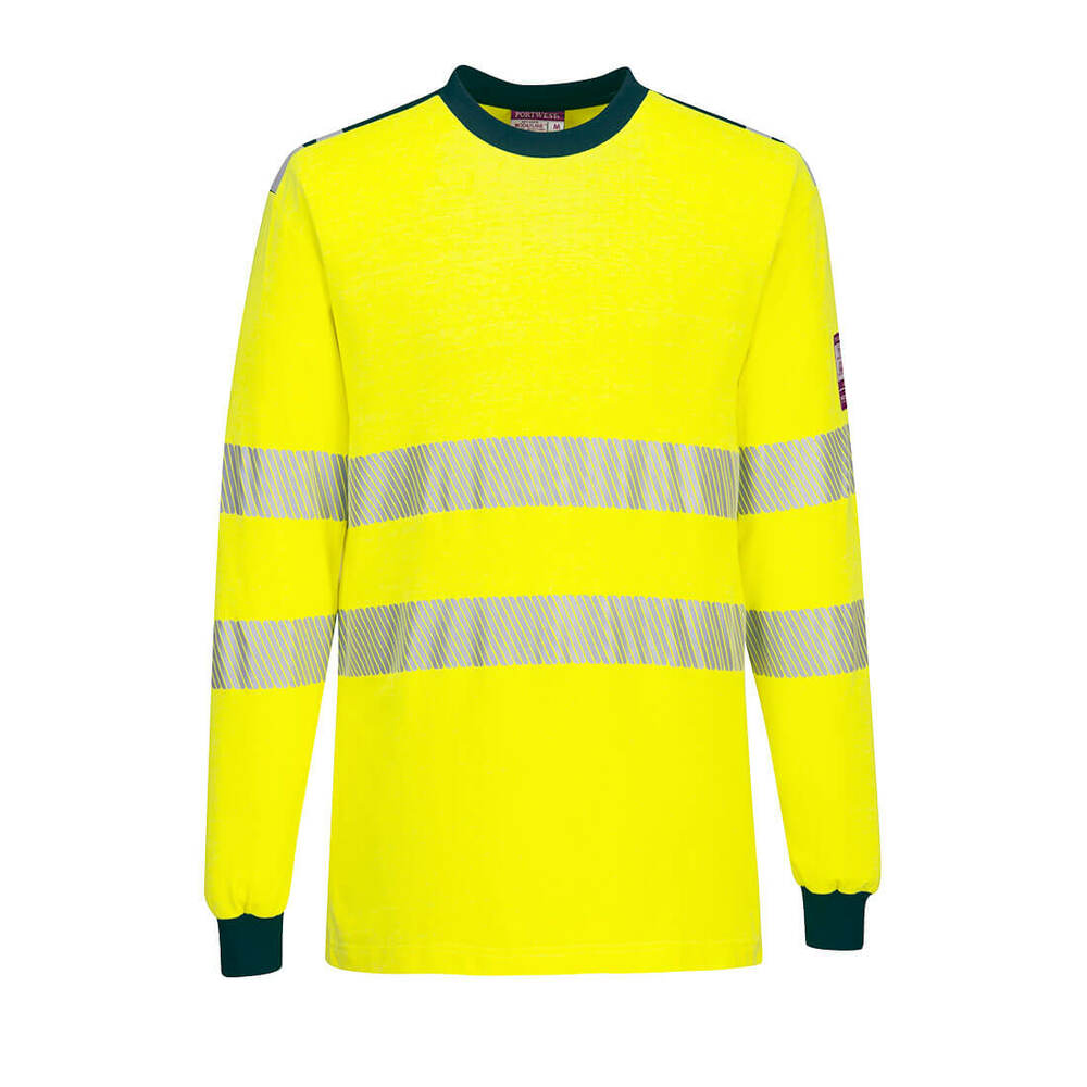 Trudnopalna koszulka multiochronna PW3 Modaflame Knit, kolor żółty/granatowy, rozmiar XXL 1