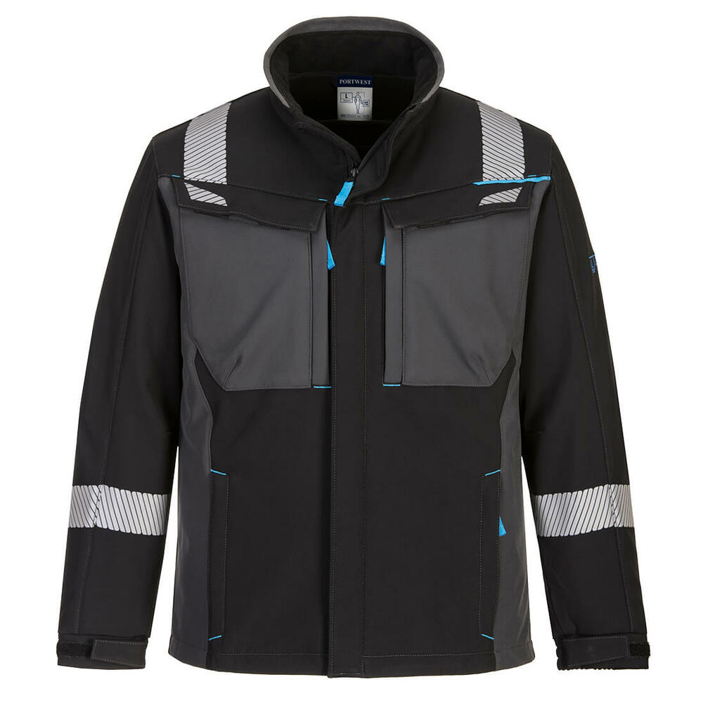 Trudnopalna kurtka multiochronna softshell WX3 Modaflame, kolor czarny, rozmiar S 1