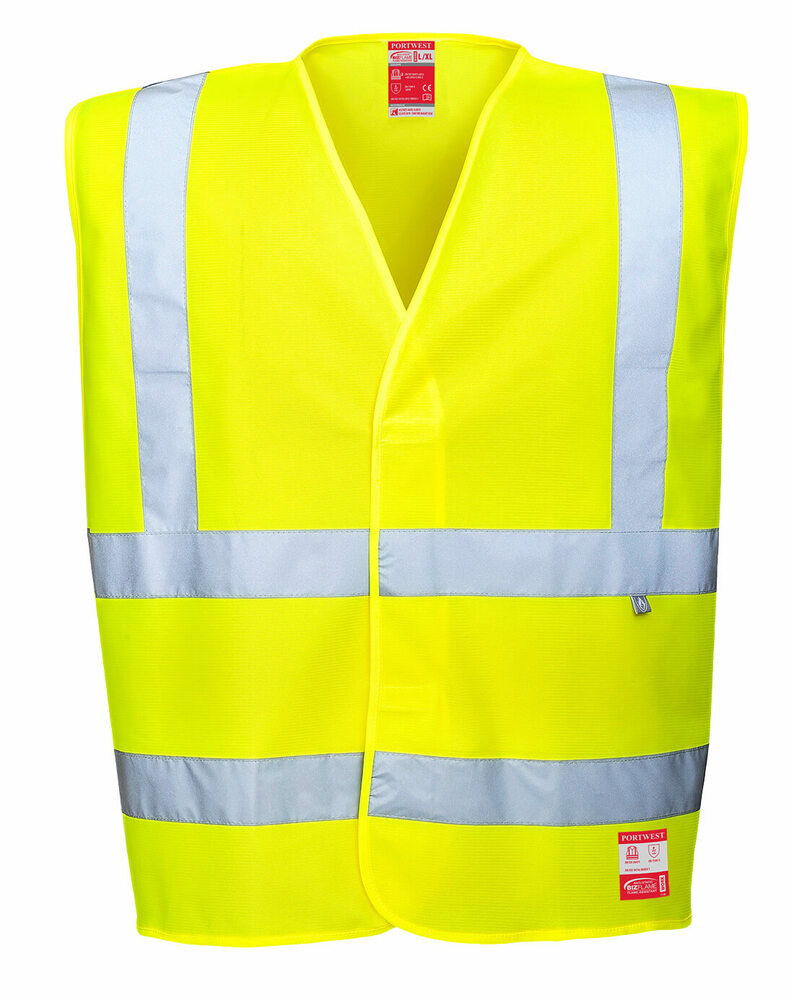 Kamizelka ostrzegawcza trudnopalna antystatyczna żółta rozmiar L/XL Portwest FR71YERL/XL 1