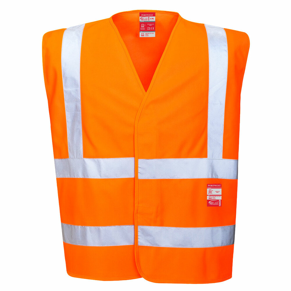 Kamizelka ostrzegawcza trudnopalna pomarańczowa rozmiar S/M Portwest FR75ORRS/M 1