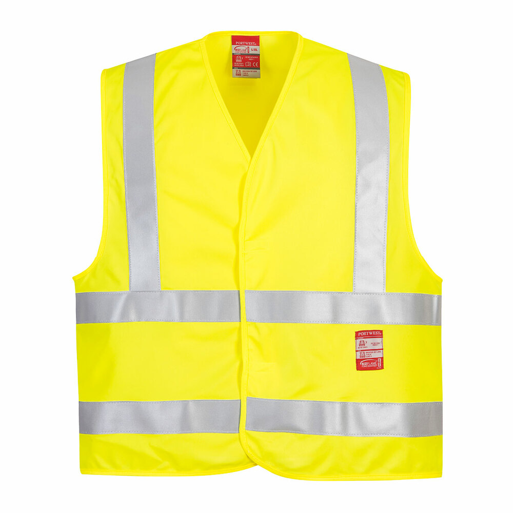 Kamizelka ostrzegawcza trudnopalna żółta rozmiar 4XL/5XL Portwest FR75YER4X/5X 1