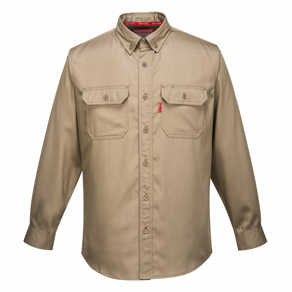 Koszula trudnopalna Bizflame 88/12, kolor khaki, rozmiar XXXL 1