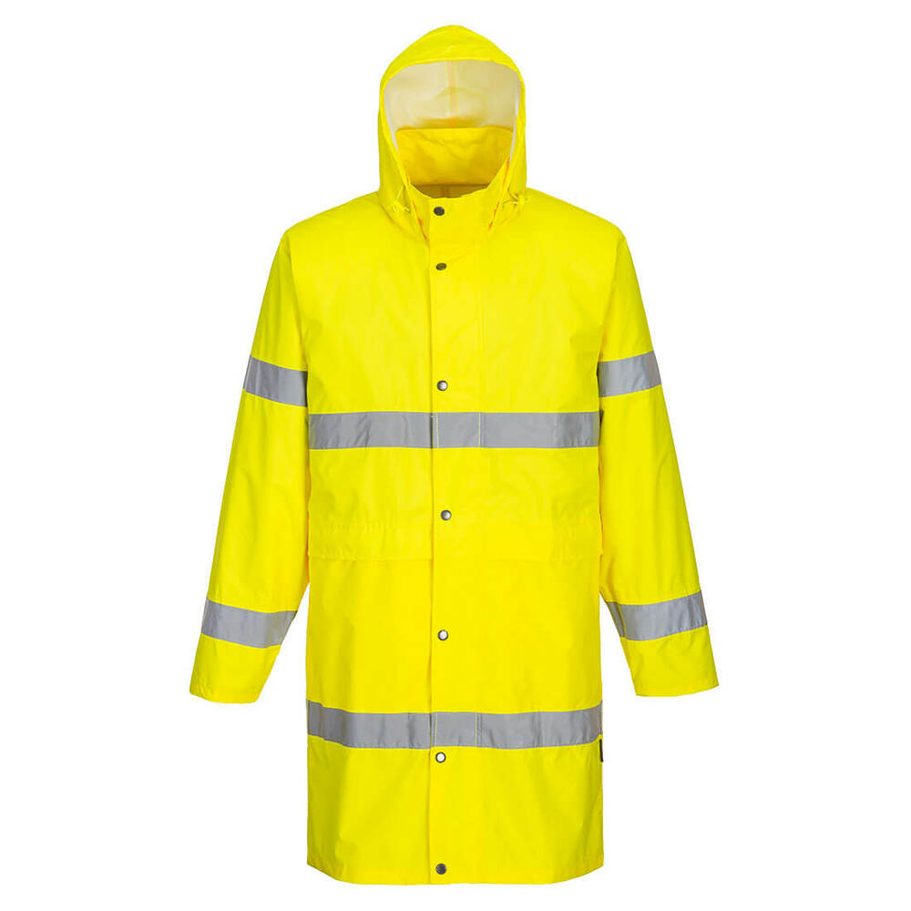 Płaszcz przeciwdeszczowy ostrzegawczy 100cm, kolor żółty, rozmiar S 1