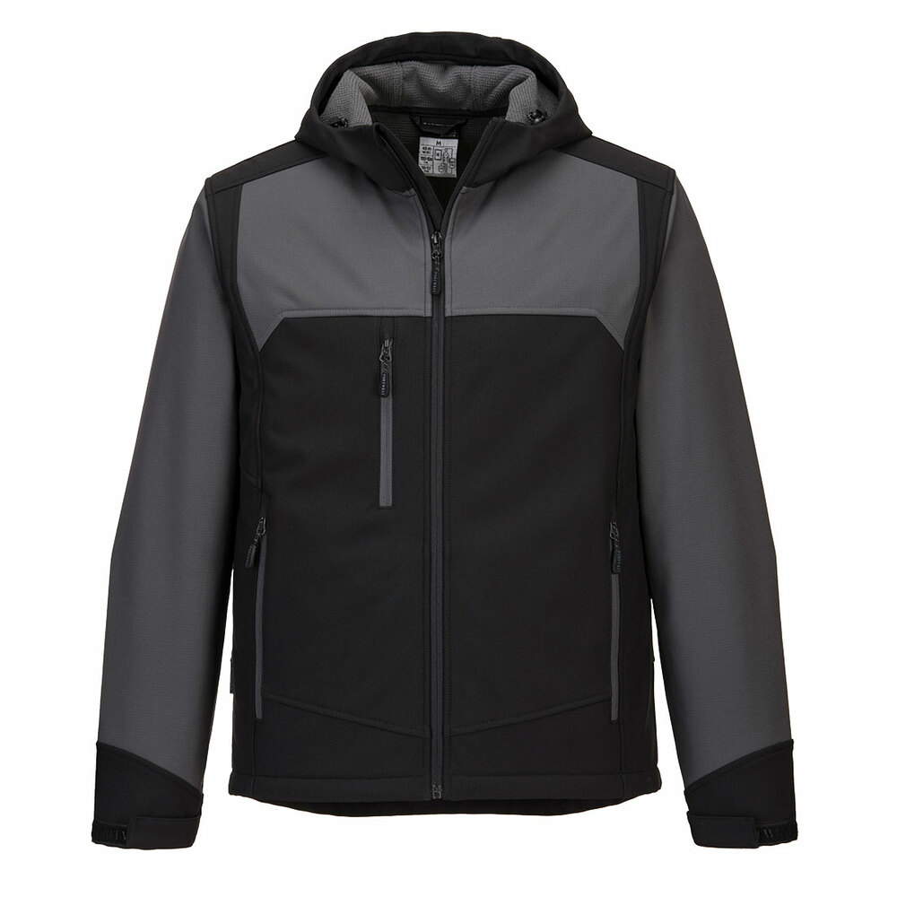 Softshell (3L) KX3 z kapturem, kolor czarny/szary, rozmiar XXXL 1