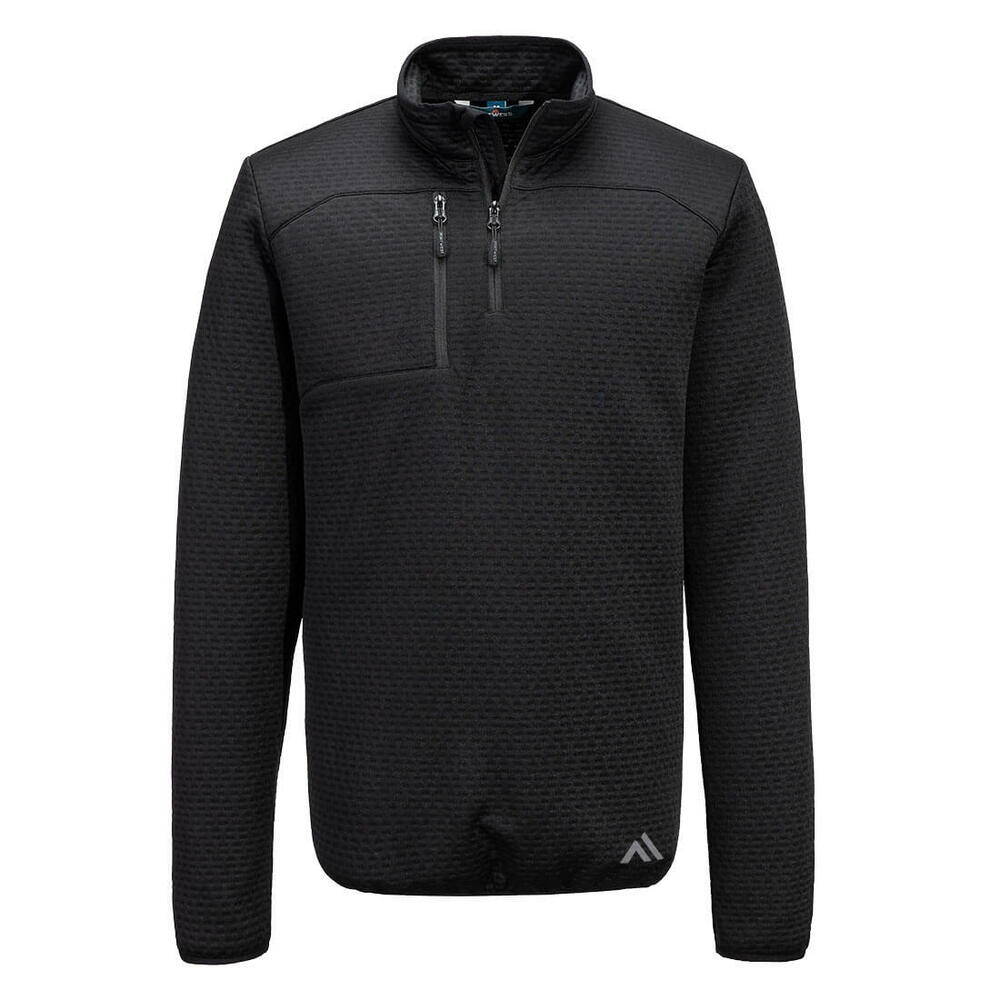 Bluza teksturowana KX3 z zamkiem 1/4, kolor czarny, rozmiar M 1