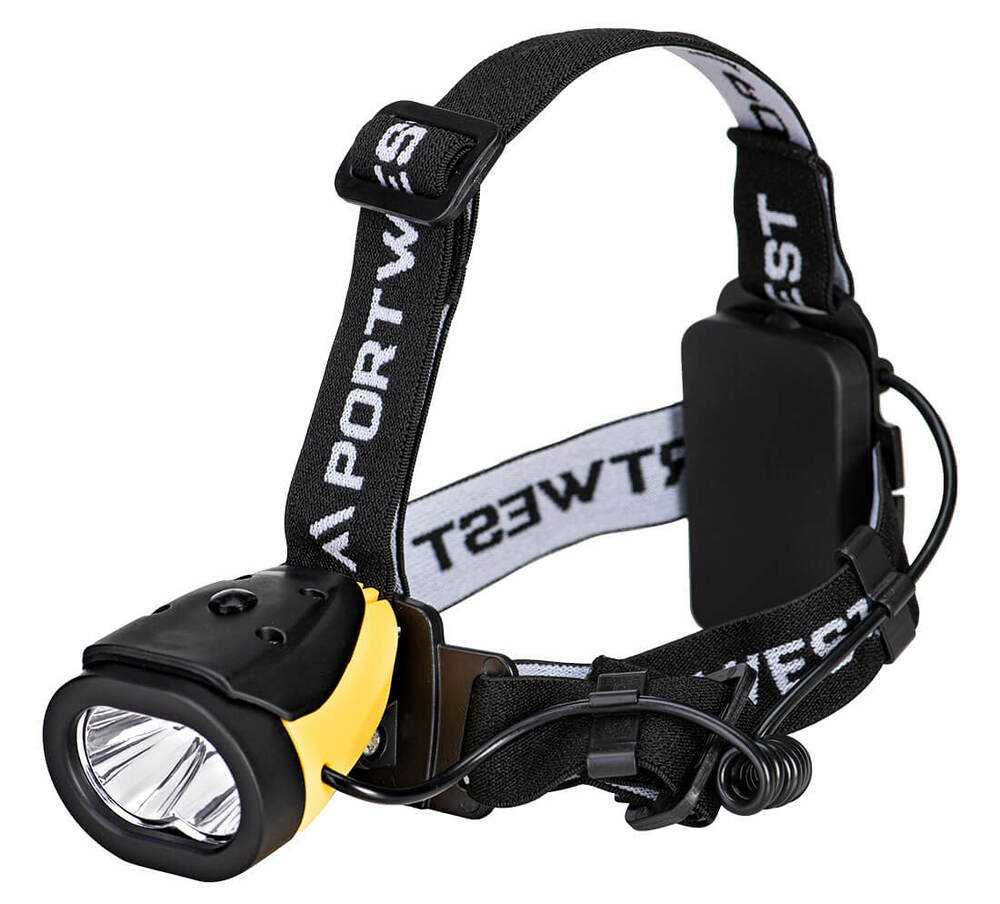 Latarka czołowa Dual Power Portwest, kolor żółty/czarny 1