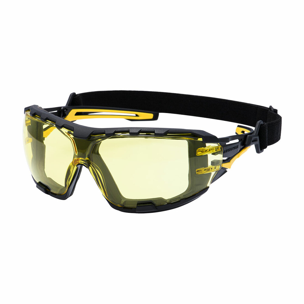 Okulary ochronne Wraparound Plus w kolorze antracytowym, kolor bursztynowy 1