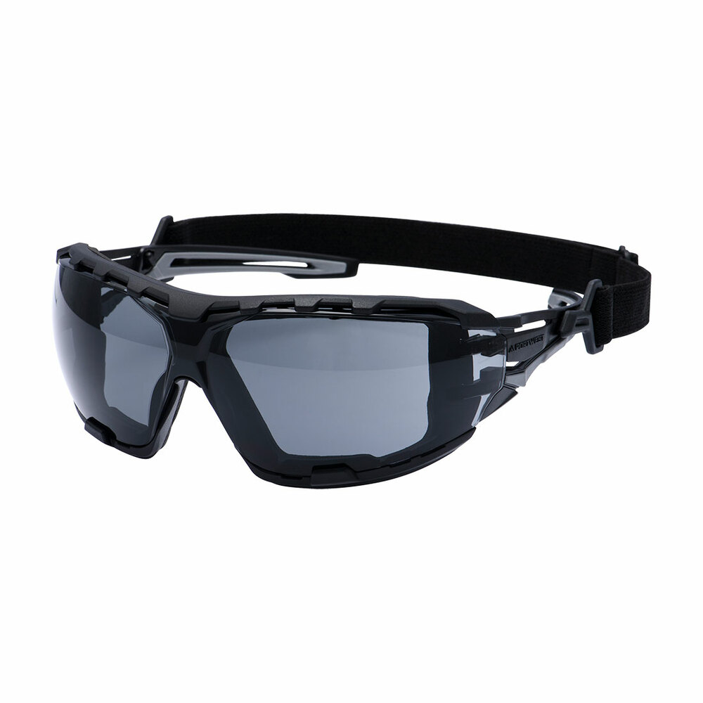 Okulary ochronne Wraparound Plus w kolorze antracytowym, kolor przydymiony 1