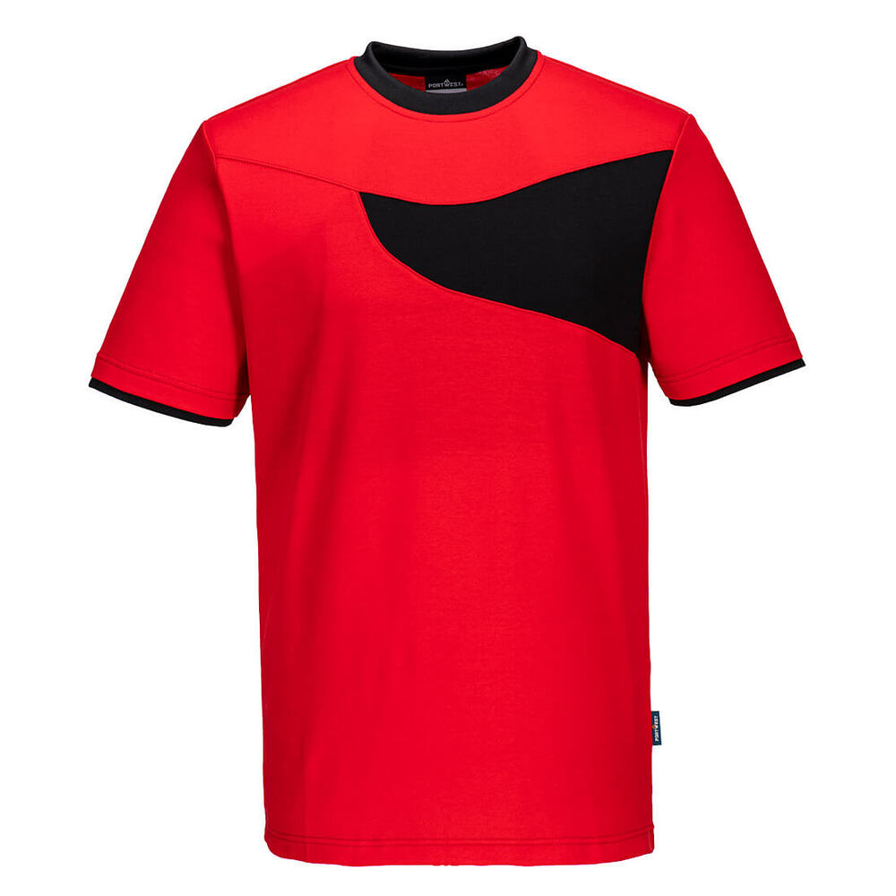 T-Shirt PW2, kolor czerwony/czarny, rozmiar L 1