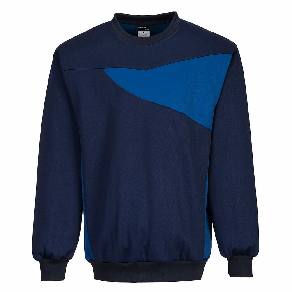 Bluza PW2 okrągłym wykończeniem pod szyją, kolor granat/niebieski, rozmiar XXXL 1