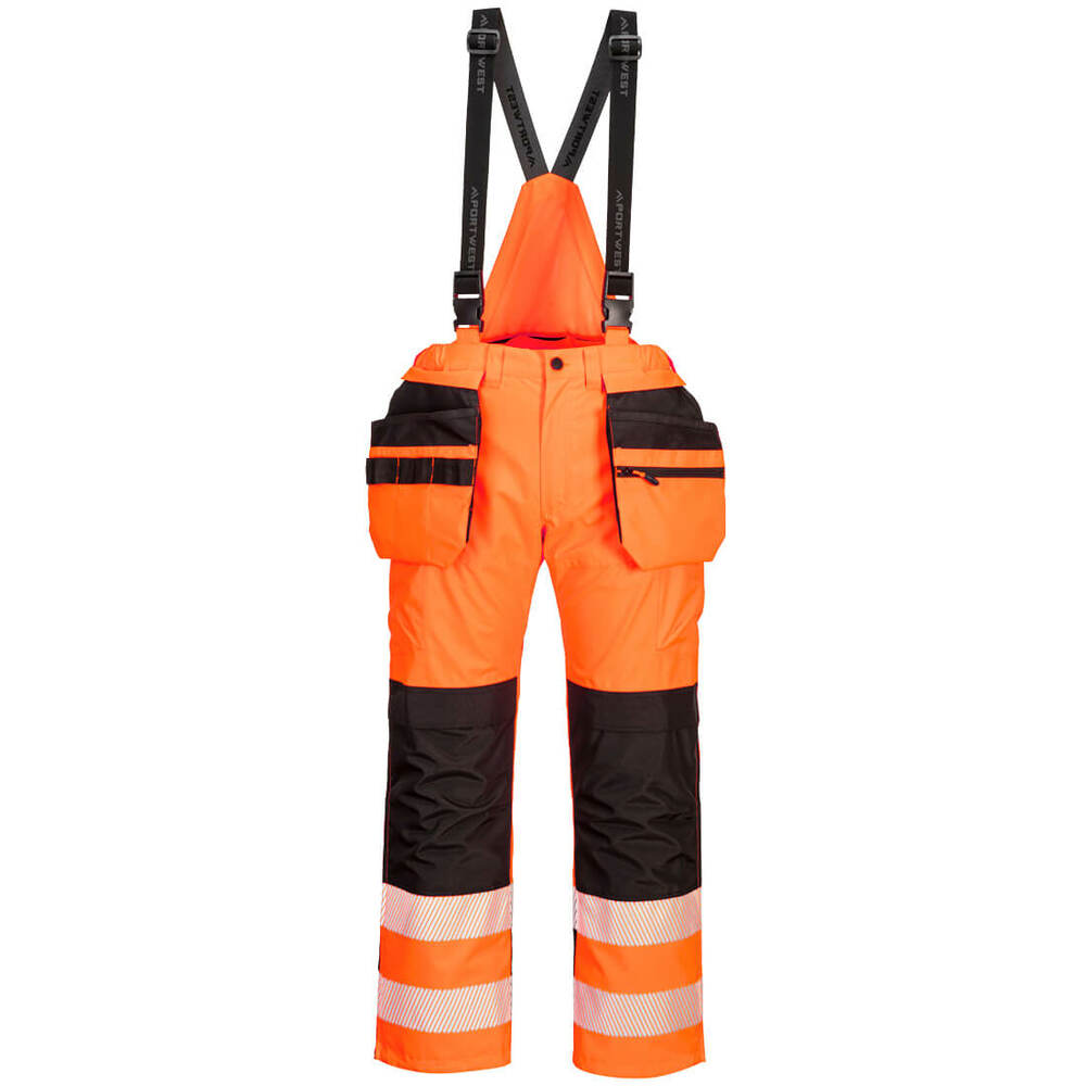 Ogrodniczki ostrzegawcze PW3 Hi-Vis Rain, kolor pomarańczowy/czarny, rozmiar L 1