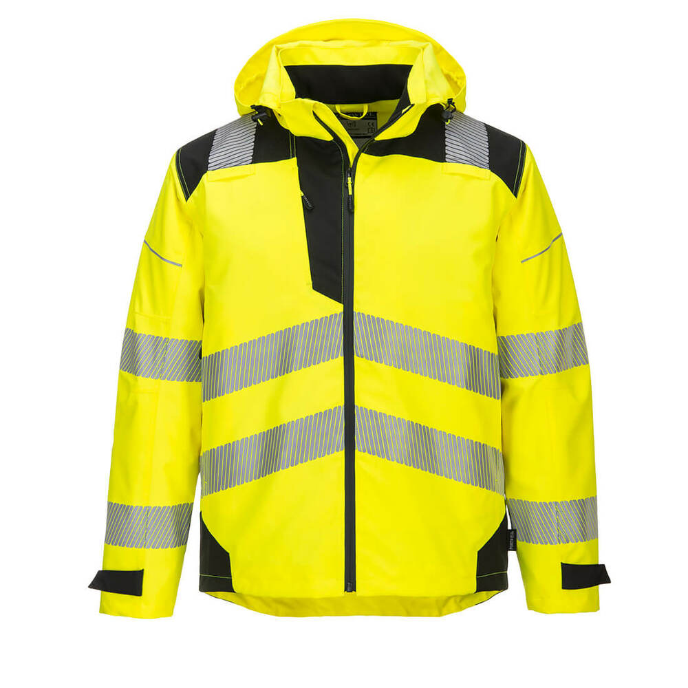 Ostrzegawcza kurtka przeciwdeszczowa PW3 Extreme, kolor żółty/czarny, rozmiar 5XL 1