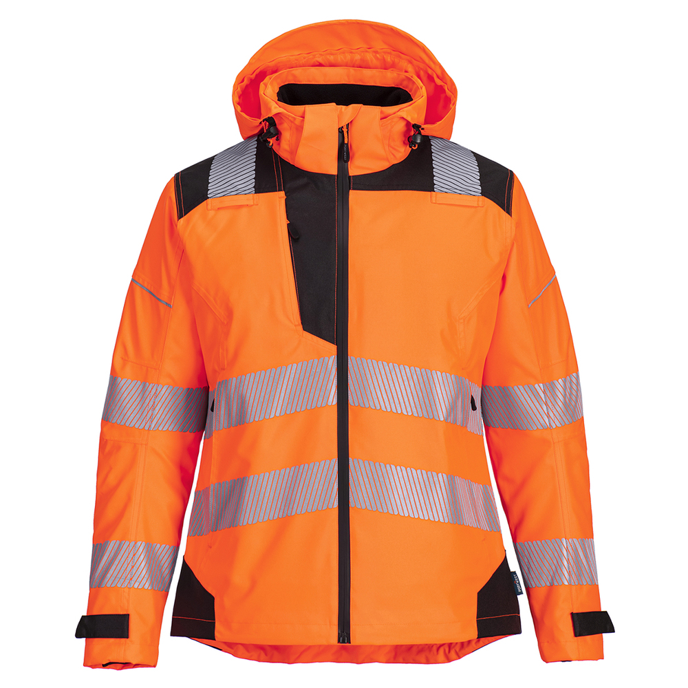 Damska kurtka przeciwdeszczowa PW3 Hi-Vis, kolor pomarańczowy/czarny, rozmiar XL 1