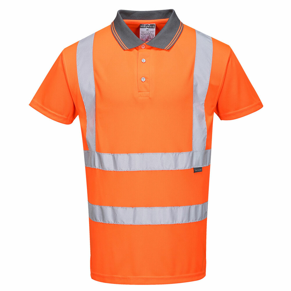 Koszulka ostrzegawcza polo, kolor pomarańczowy, rozmiar M 1