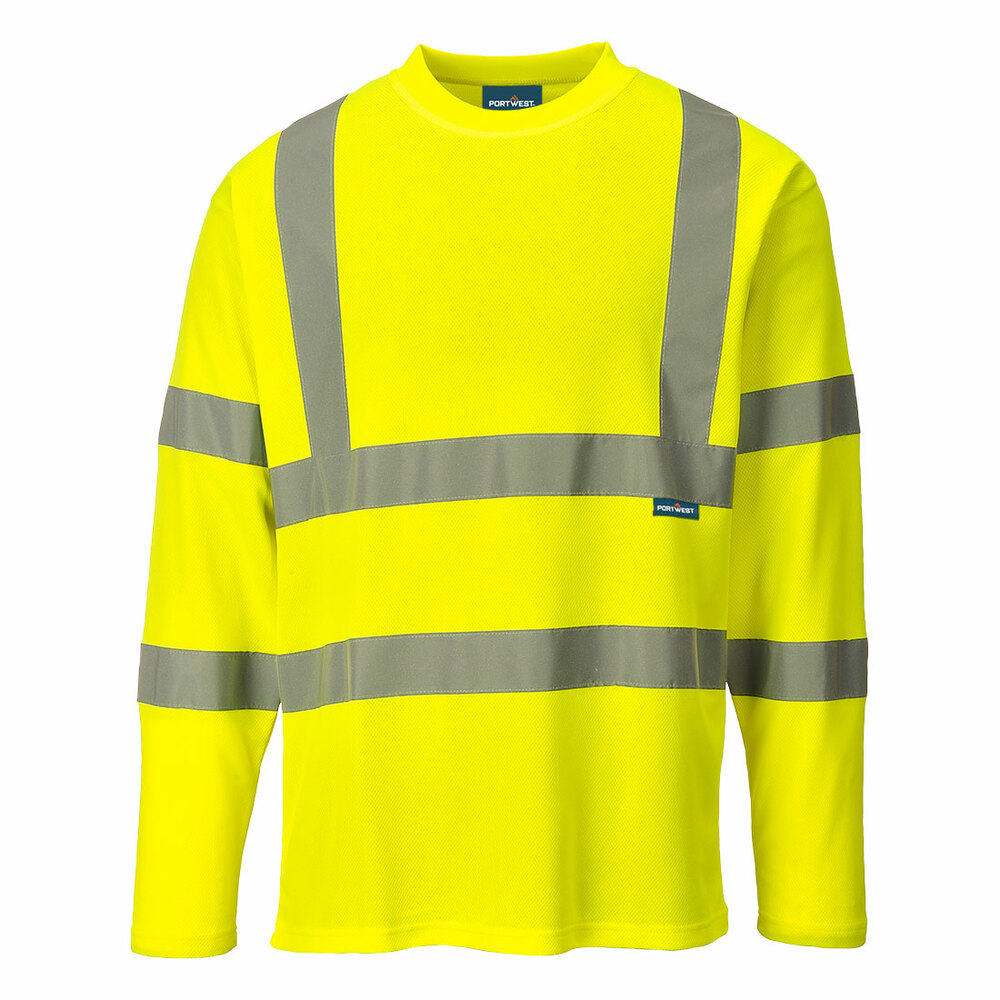 T-shirt ostrzegawczy z długimi rękawami, kolor żółty, rozmiar XL 1
