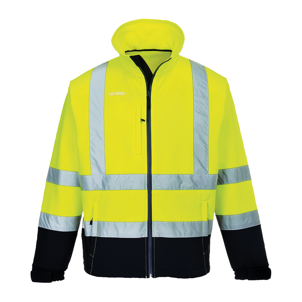 Dwukolorowy Softshell (3 warstwy), kolor żółty/granatowy, rozmiar 4XL 1