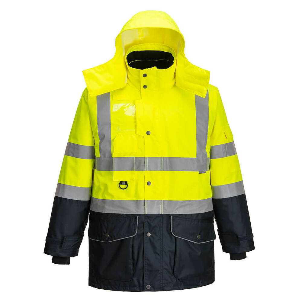 Kontrastowa kurtka ostrzegawcza 7 w 1 Traffic, kolor żółty/granatowy, rozmiar S 1