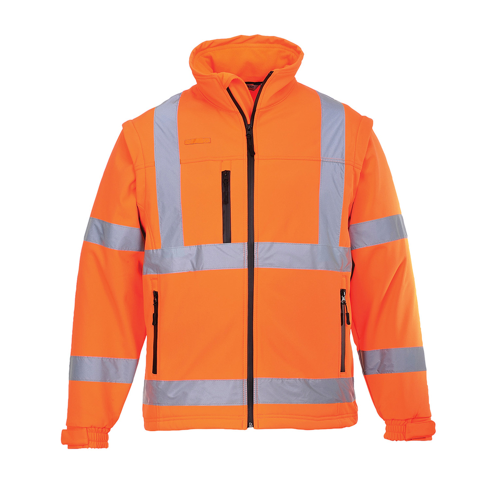 Softshell ostrzegawczy (3 warstwy), kolor pomarańczowy, rozmiar XXXL 1