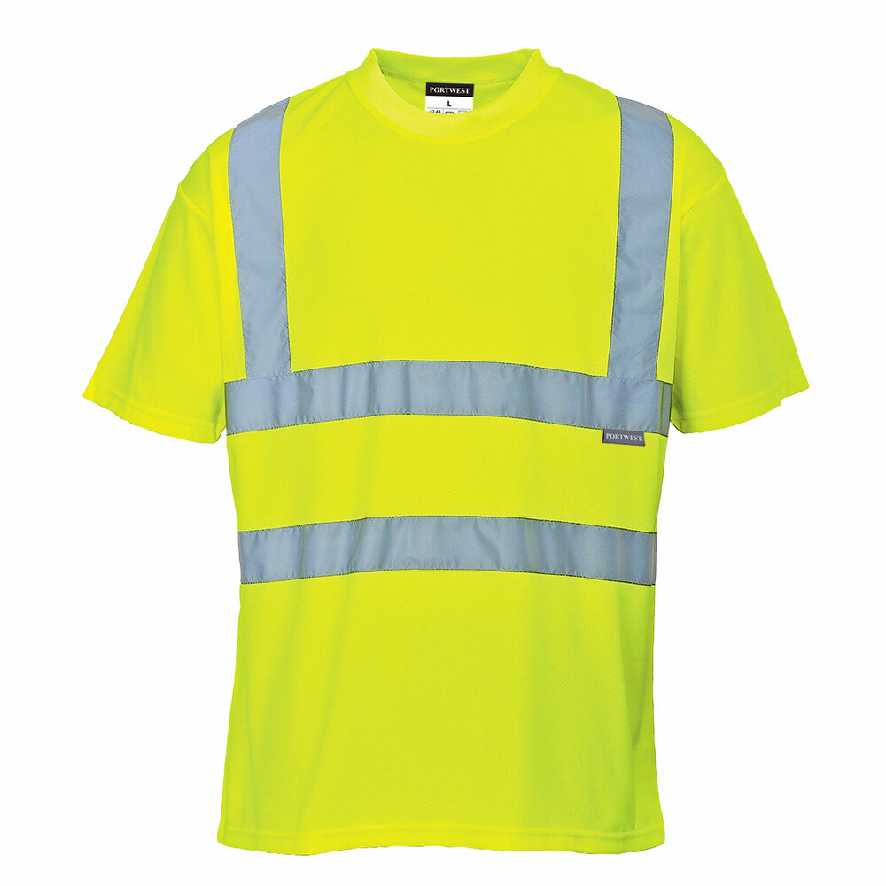 T-shirt ostrzegawczy, kolor żółty, rozmiar XXXL 1