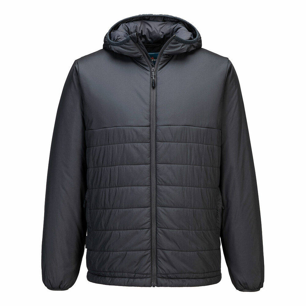 Professional Hooded Insulated Baffle Jacket, kolor szary, rozmiar L 1