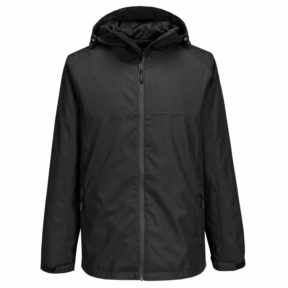 Profesjonalna kurtka przeciwdeszczowa, kolor czarny, rozmiar L 1