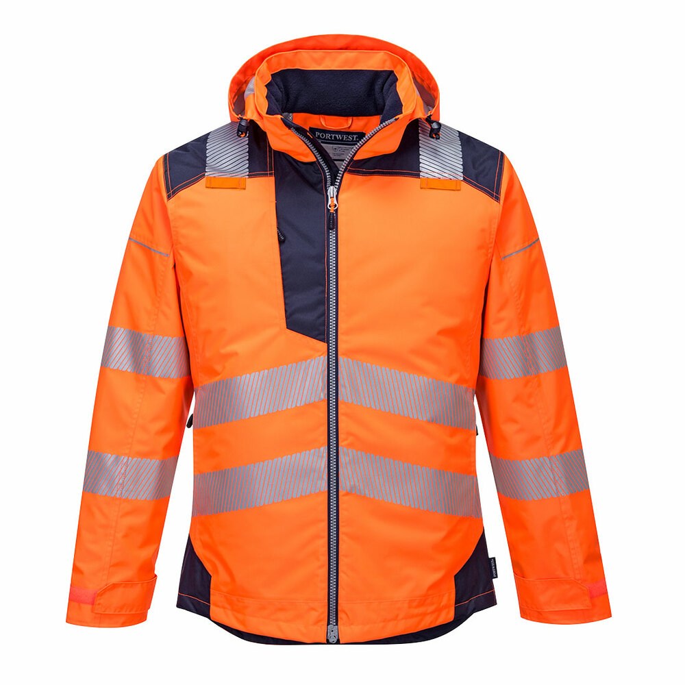 Kurtka ostrzegawcza zimowa PW3, kolor pomarańczowy/granat, rozmiar XXXL 1
