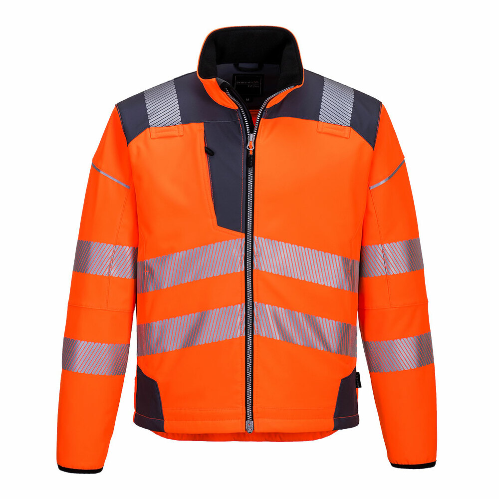 Softshell ostrzegawczy PW3, kolor pomarańcz/szary, rozmiar S 1