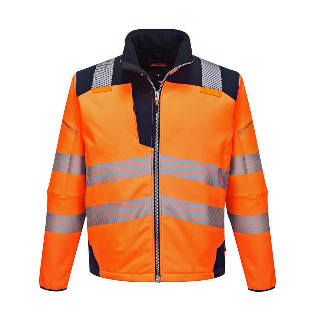 Softshell ostrzegawczy PW3, kolor pomarańczowy/granat, rozmiar XXXL 1