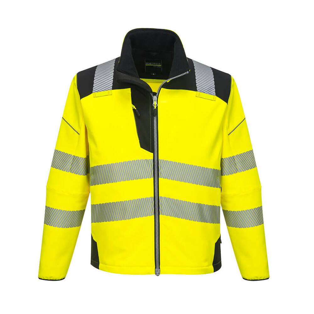 Softshell ostrzegawczy PW3, kolor żółty/czarny, rozmiar 6XL 1